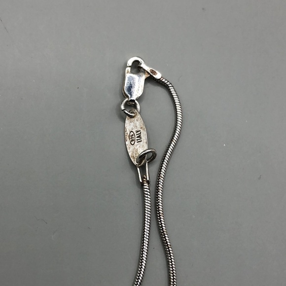 Paolo Romeo Italy Solid Sterling Silver 925 Plain Snake Chain Necklace Vintage - Picture 4 of 6
